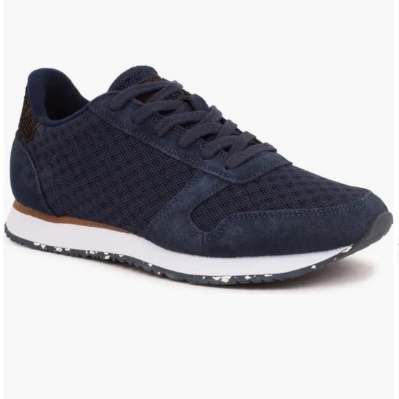 WODEN Women’s Ydun Suede Mesh II Sneaker Navy Blue Size 38 US 6.5 - Picture 1 of 13